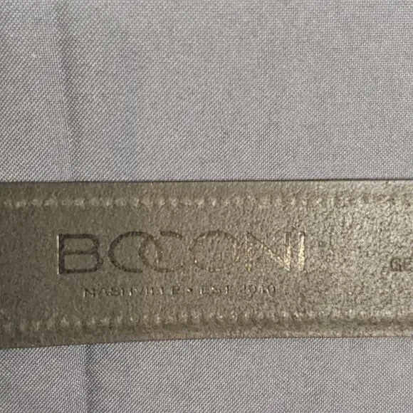 Boconi Leather Belt Black Casual Dress Belt Size 38 Made in Italy - Picture 4 of 6